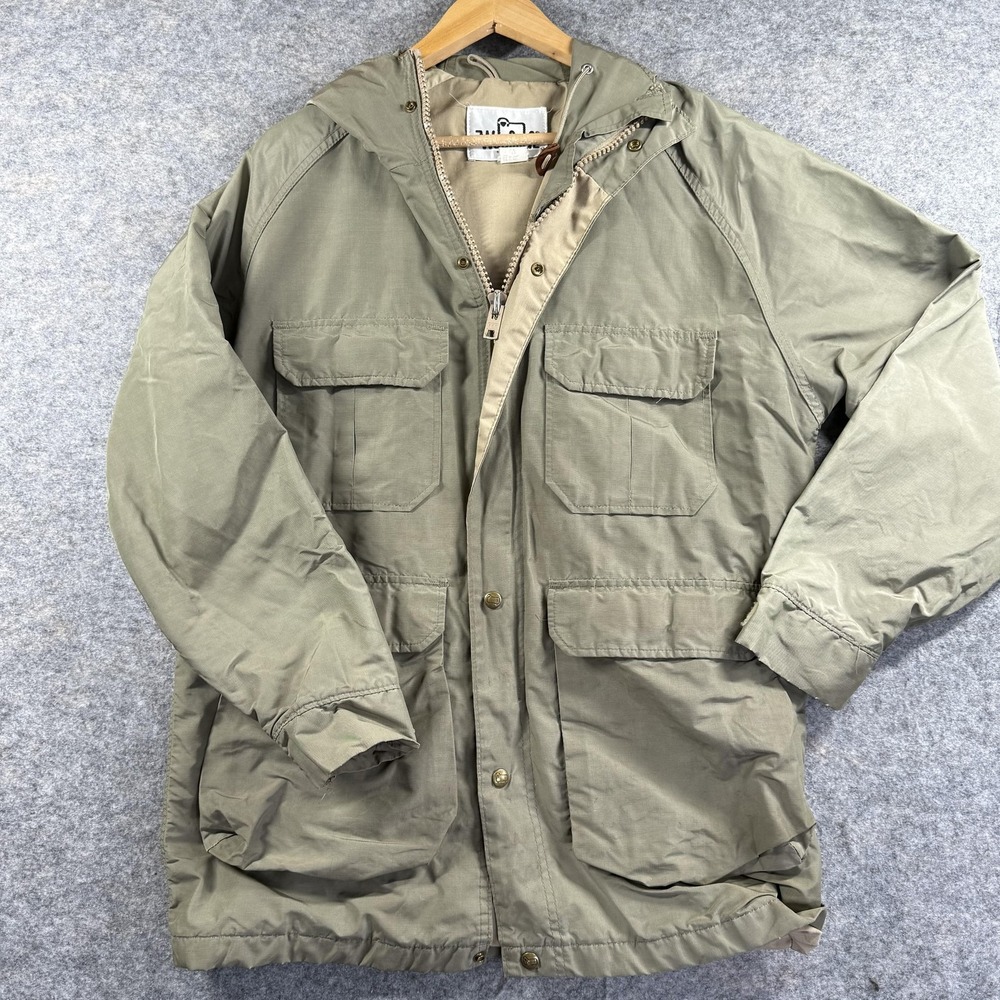 Vintage Woolrich Jacket Mens Medium Hooded Parka Coat Made USA 90s Outdoor USA‎